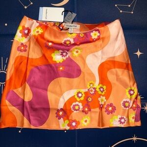 Another girl/ dolls kill brand Psychedelic Floral Skirt small